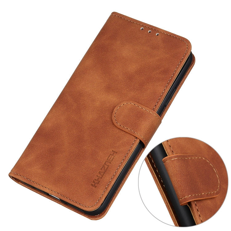 KHAZNEH Retro Texture PU + TPU Custodia in pelle a vibrazione orizzontale con supporto, slot per carte e portafoglio, For OnePlus Nord CE 5G