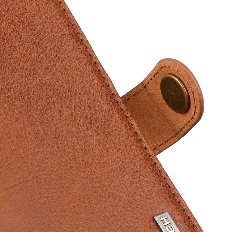 KHAZNEH Custodia in pelle a conchiglia orizzontale con struttura in pelle bovina con supporto, slot per carte e portafoglio, For OnePlus Nord CE 5G