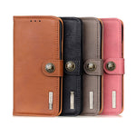KHAZNEH Custodia in pelle a conchiglia orizzontale con struttura in pelle bovina con supporto, slot per carte e portafoglio, For OnePlus Nord CE 5G