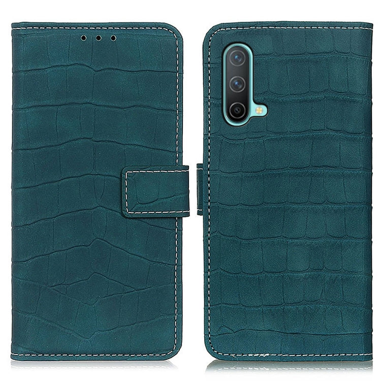 Custodia in pelle a vibrazione orizzontale con struttura in coccodrillo con supporto, portafoglio, fessure per carte e cornice per foto, For OnePlus Nord CE 5G