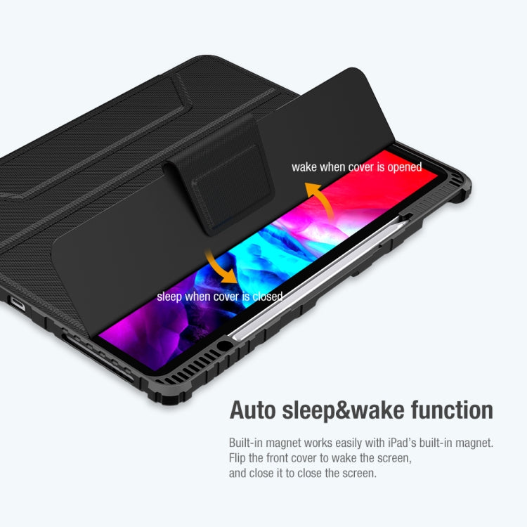 NILLKIN Bumper Pro Custodia orizzontale in pelle con apertura e supporto per penna e funzione Sleep/Wake-up, For iPad Pro 12.9 2022 / 2021 / 2020