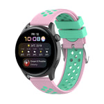 Per Huawei Watch 3/3 Pro Cinturino di ricambio in silicone bicolore da 22 mm