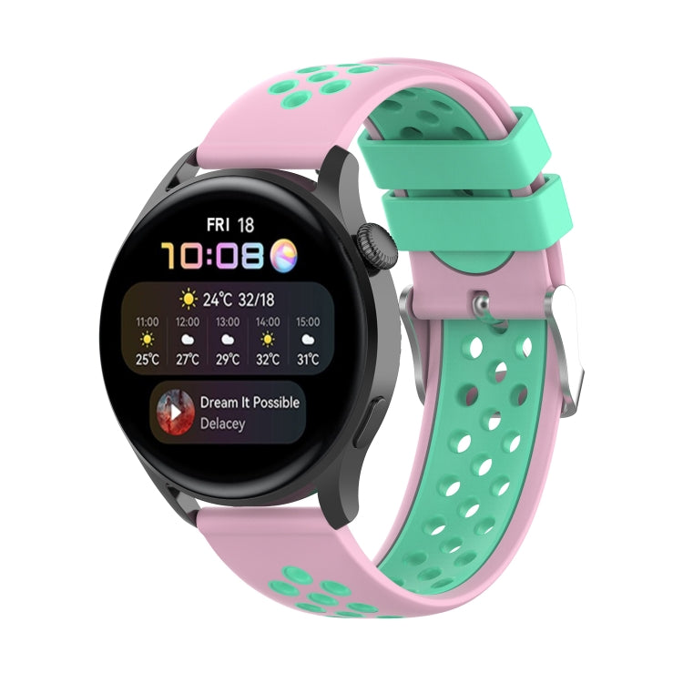 Per Huawei Watch 3/3 Pro Cinturino di ricambio in silicone bicolore da 22 mm