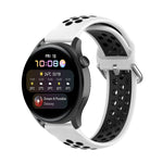 Per Huawei Watch 3/3 Pro 22mm Sport Cinturino di ricambio in silicone bicolore