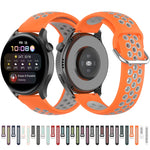 Per Huawei Watch 3/3 Pro 22mm Sport Cinturino di ricambio in silicone bicolore