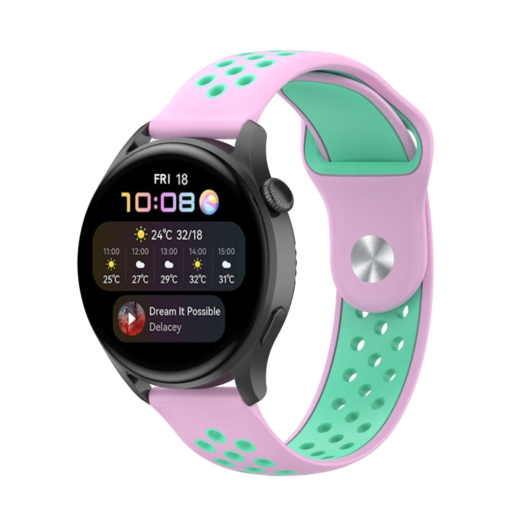 Per Huawei Watch 3/3 Pro Cinturino di ricambio in silicone bicolore da 22 mm