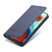 AZNS Custodia in pelle a vibrazione orizzontale con struttura in vitello magnetico con slot per carte, supporto e portafoglio, For Xiaomi Redmi Note 10 Pro 5G