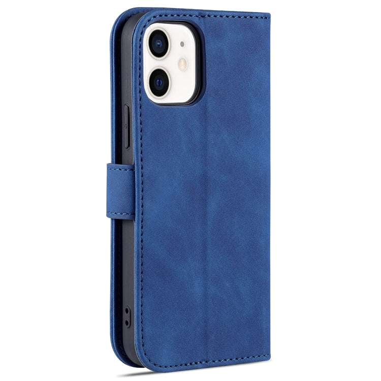 AZNS Skin Feel Calf Texture Custodia in pelle con apertura orizzontale con slot per carte, supporto e portafoglio, For iPhone 12 / 12 Pro, For iPhone 12 Mini