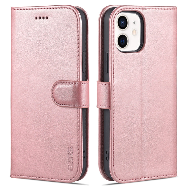 AZNS Skin Feel Calf Texture Custodia in pelle con apertura orizzontale con slot per carte, supporto e portafoglio, For iPhone 12 / 12 Pro, For iPhone 12 Mini