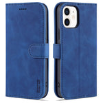 AZNS Skin Feel Calf Texture Custodia in pelle con apertura orizzontale con slot per carte, supporto e portafoglio, For iPhone 12 / 12 Pro, For iPhone 12 Mini