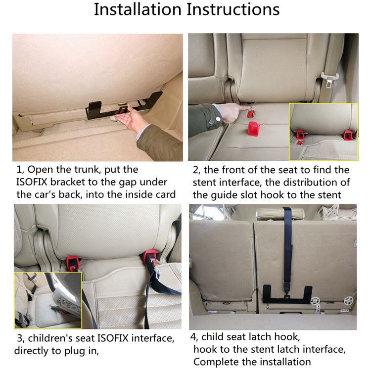 ZL-2023 Interfaccia universale per seggiolino per bambini ISOFIX + chiusura, ZL-2023