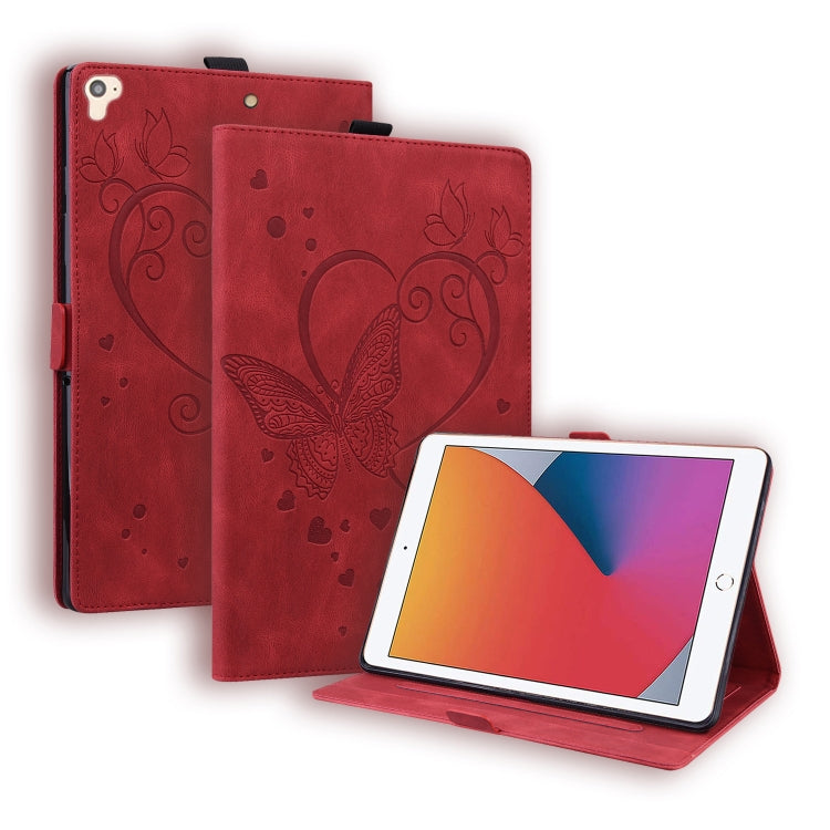 Custodia in pelle a libro orizzontale con motivo a farfalla Love con supporto e funzione Sleep / Wake-up, For iPad 9.7 (2017) (2018) / Air 2 Pro, For iPad 10.2 2021 / 2020 / 2019 / Air (2019) / 10.2 (2020), For iPad Mini 1 / 2 / 3 / 4 / 5              ...