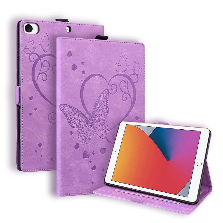 Custodia in pelle a libro orizzontale con motivo a farfalla Love con supporto e funzione Sleep / Wake-up, For iPad 9.7 (2017) (2018) / Air 2 Pro, For iPad 10.2 2021 / 2020 / 2019 / Air (2019) / 10.2 (2020), For iPad Mini 1 / 2 / 3 / 4 / 5              ...