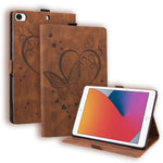 Custodia in pelle a libro orizzontale con motivo a farfalla Love con supporto e funzione Sleep / Wake-up, For iPad 9.7 (2017) (2018) / Air 2 Pro, For iPad 10.2 2021 / 2020 / 2019 / Air (2019) / 10.2 (2020), For iPad Mini 1 / 2 / 3 / 4 / 5              ...