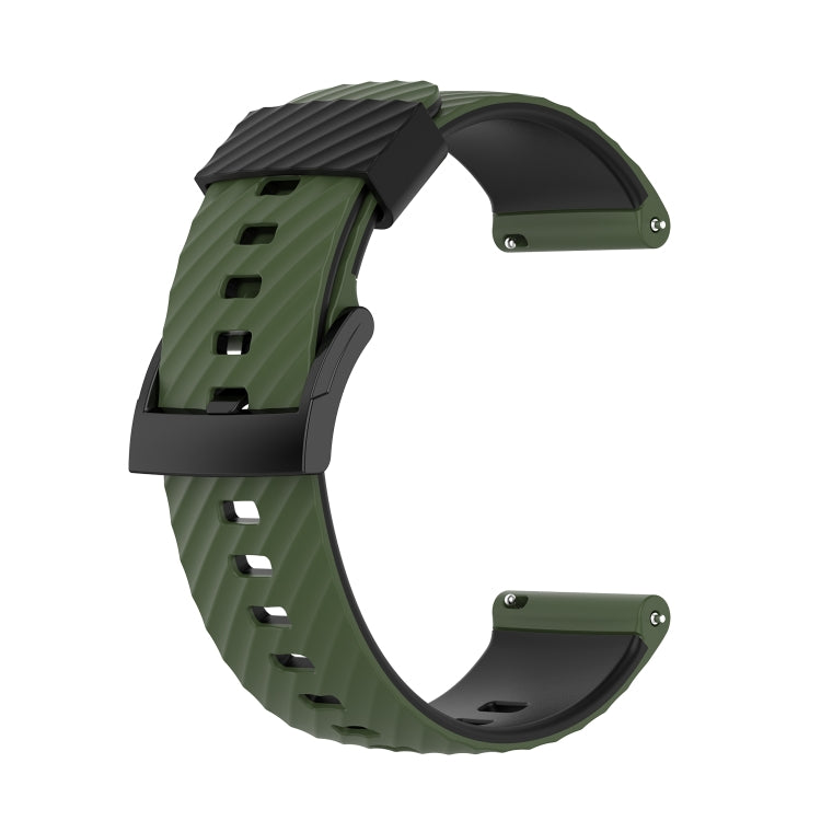 Cinturino silicone bicolore 24 mm per Suunto 7