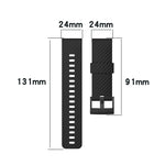 Cinturino silicone bicolore 24 mm per Suunto 7