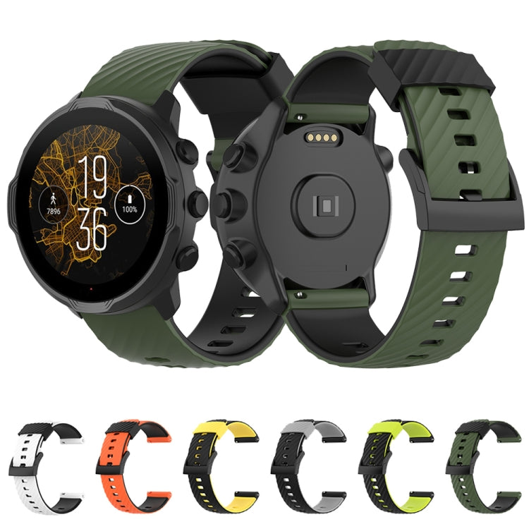Cinturino silicone bicolore 24 mm per Suunto 7