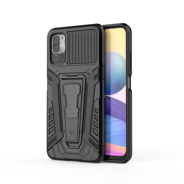 War Chariot Series Armor Custodia protettiva antiurto per PC + TPU all-inclusive con supporto invisibile, For Xiaomi Redmi Note 10 5G