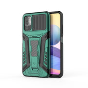 War Chariot Series Armor Custodia protettiva antiurto per PC + TPU all-inclusive con supporto invisibile, For Xiaomi Redmi Note 10 5G