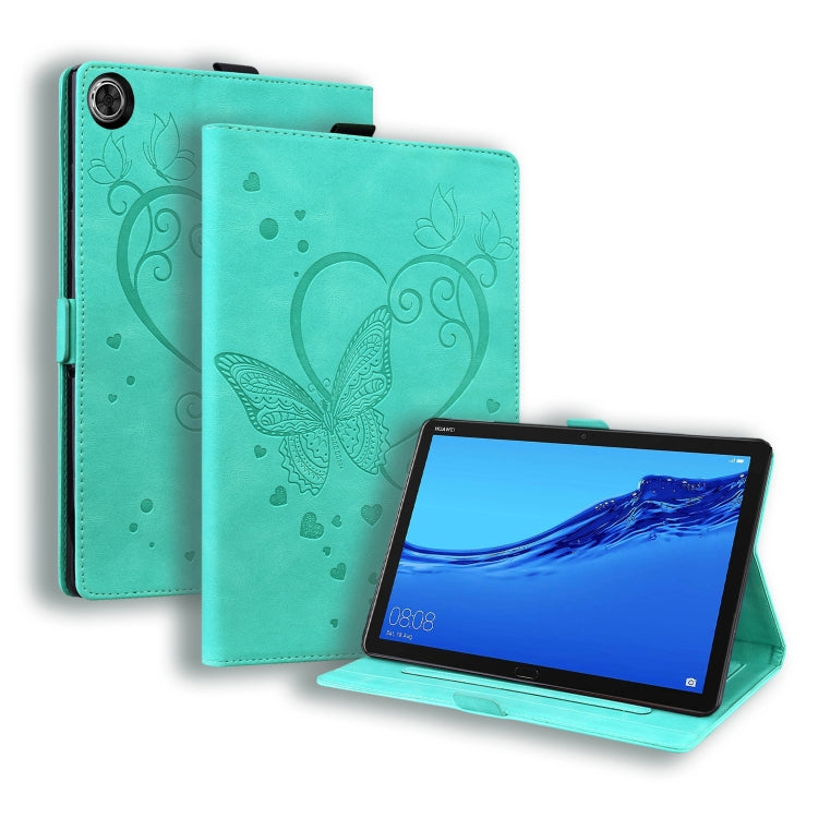 Custodia in pelle flip orizzontale con motivo Love Butterfly con supporto, For Huawei MediaPad C5 / M5 10.1, For Huawei MediaPad M5 Lite 8 / Honor Tab 5