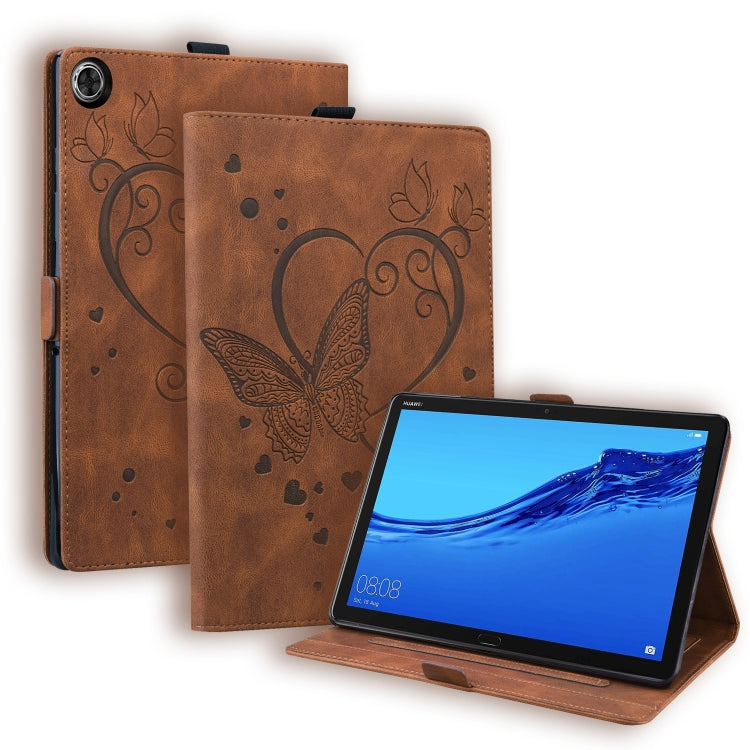 Custodia in pelle flip orizzontale con motivo Love Butterfly con supporto, For Huawei MediaPad C5 / M5 10.1, For Huawei MediaPad M5 Lite 8 / Honor Tab 5