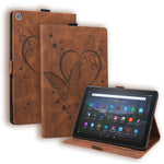 Custodia in pelle a libro orizzontale con motivo a farfalla Love con supporto e funzione Sleep / Wake-up, For Amazon Fire HD 8 (2015/2016/2017/2018), For Amazon Fire HD 8 (2020), For Amazon Fire HD 10 Plus (2021) / HD 10 (2021)
