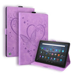 Custodia in pelle a libro orizzontale con motivo a farfalla Love con supporto e funzione Sleep / Wake-up, For Amazon Fire HD 8 (2015/2016/2017/2018), For Amazon Fire HD 8 (2020), For Amazon Fire HD 10 Plus (2021) / HD 10 (2021)