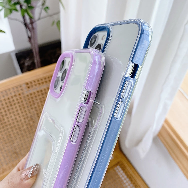 Custodia TPU trasparente 360° con slot carte per iPhone 12/12 Pro