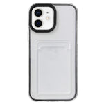 Custodia TPU trasparente 360° con slot carte per iPhone 12/12 Pro