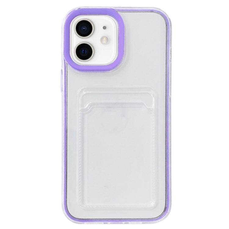 Custodia TPU trasparente 360° con slot carte per iPhone 12/12 Pro