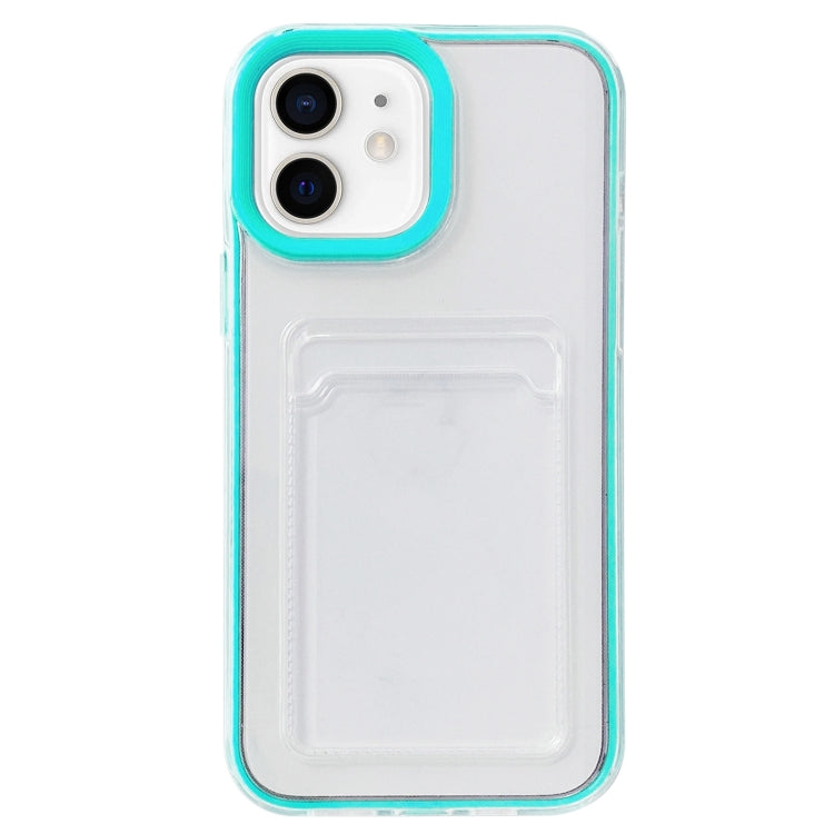 Custodia TPU trasparente 360° con slot carte per iPhone 12/12 Pro