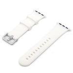 Cinturino in silicone con fibbia argento per Apple Watch