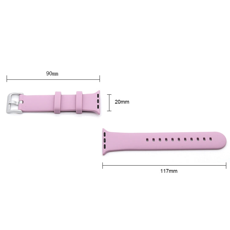 Cinturino in silicone con fibbia argento per Apple Watch