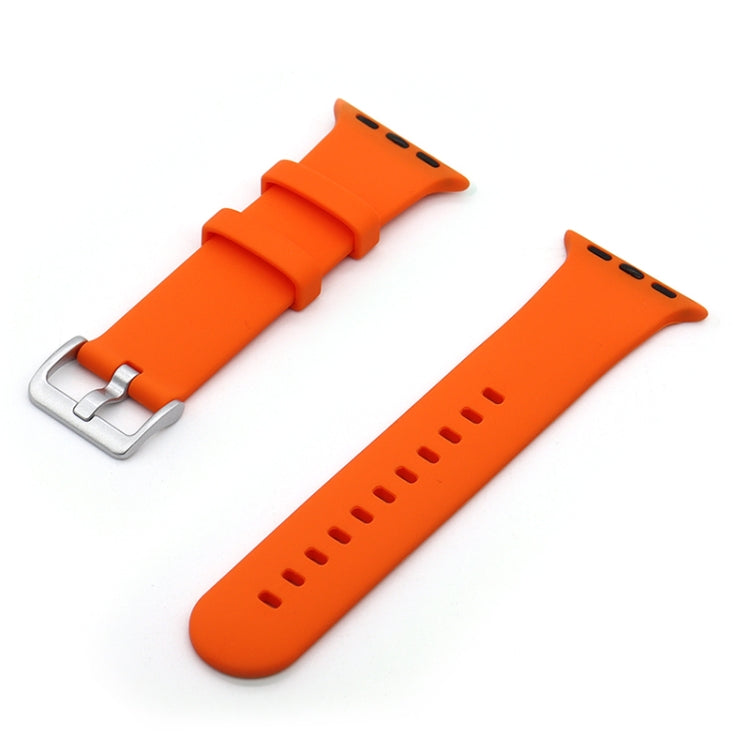 Cinturino in silicone con fibbia argento per Apple Watch