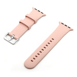 Cinturino in silicone con fibbia argento per Apple Watch