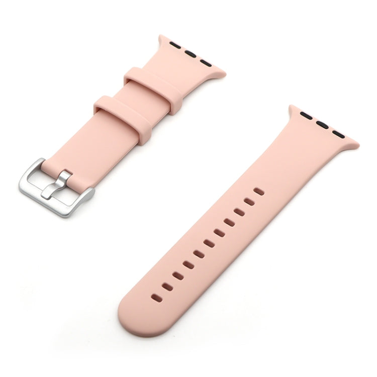 Cinturino in silicone con fibbia argento per Apple Watch