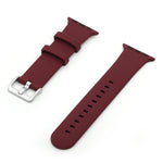 Cinturino in silicone con fibbia argento per Apple Watch