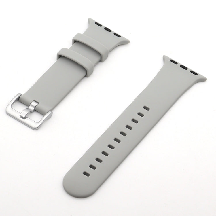 Cinturino in silicone con fibbia argento per Apple Watch