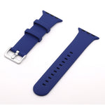 Cinturino in silicone con fibbia argento per Apple Watch