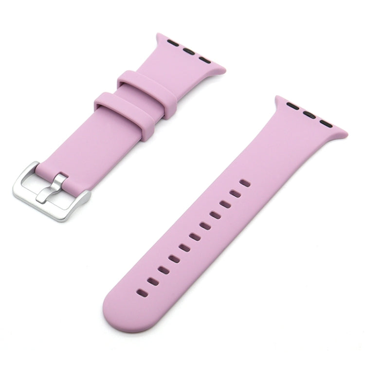 Cinturino in silicone con fibbia argento per Apple Watch