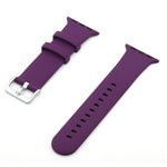 Cinturino in silicone con fibbia argento per Apple Watch