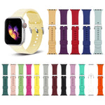 Cinturino in silicone con fibbia argento per Apple Watch