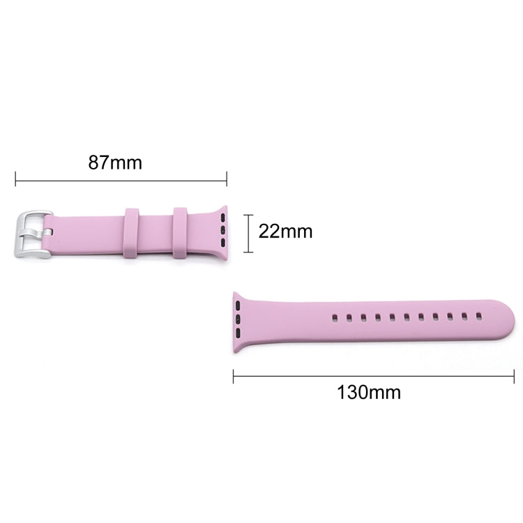 Cinturino in silicone con fibbia argento per Apple Watch