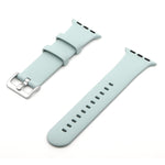 Cinturino in silicone con fibbia argento per Apple Watch