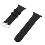 Cinturino in silicone con fibbia argento per Apple Watch