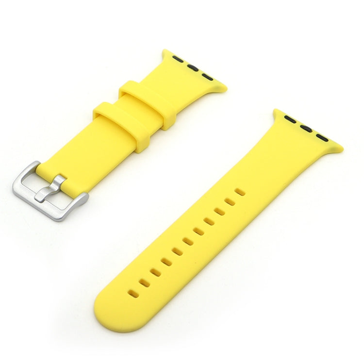 Cinturino in silicone con fibbia argento per Apple Watch
