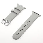 Cinturino in silicone con fibbia argento per Apple Watch