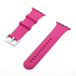 Cinturino in silicone con fibbia argento per Apple Watch