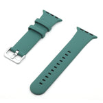 Cinturino in silicone con fibbia argento per Apple Watch