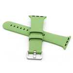 Cinturino in silicone con fibbia argento per Apple Watch